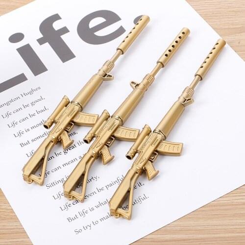 1PC Creative Stationery Machine Gun Shape Neutral Pen Cute Student Gift Water-based Pen Strange Signature Pen