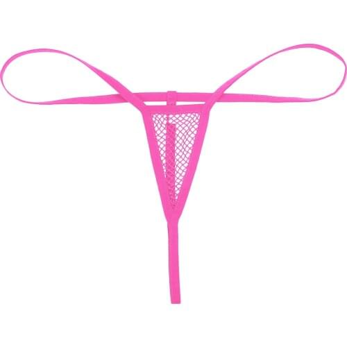 Sexy Lingerie for Women Erotic Underwear Sissy Panties Stretchy See Through Fishnet Open Butt G-string Thong Low Waist Underpant
