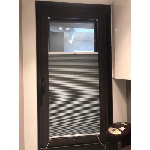 Window Blinds Shading Cordless Honeycomb Shades Blackout Fabric Curtain Aluminum Up Down Track Push-Up Handle Good Opacity