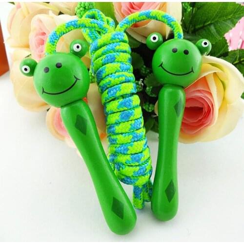 6.6ft Skipping Rope kids with Wooden Handles Braided Tangle-Free Cable Skipping Rope for Fun and Fitness jump rope kids