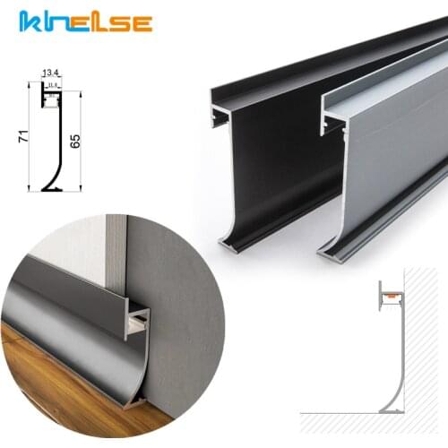 5-20pcs 1m Per Piece LED Hard Bar Light Aluminium Profile Suface Mounted Channel Tube Wall Skirting for Corridor Strip Lamp