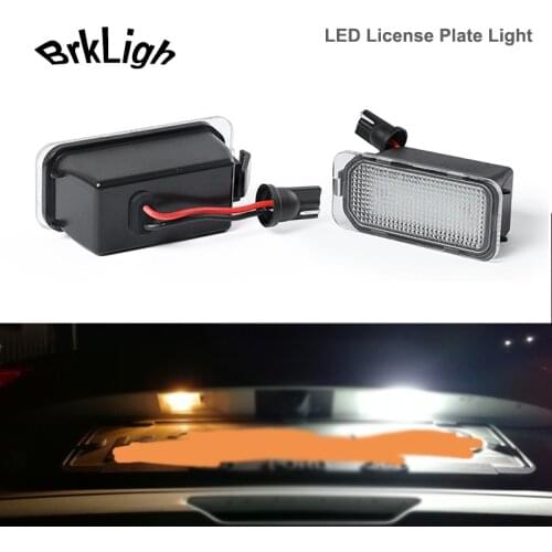 2Pcs No Error LED License Plate Lights Auto Parts For Ford Focus Kuga Mondeo Fiesta Range C-Max S-Max B-Max Number Plate Lamps
