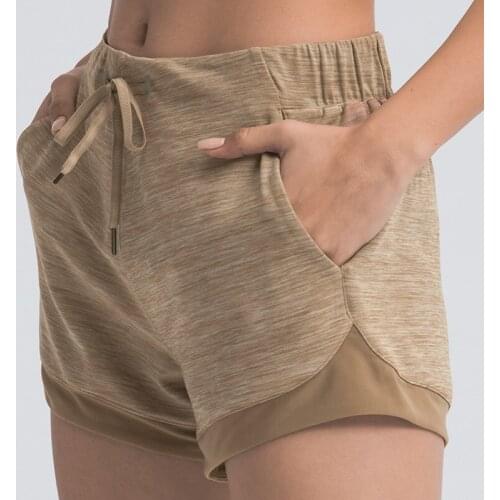 Loose Gym Sport Shorts Women Drawstring Workout Shorts Yoga Workout Shorts Women Anti-sweat Running Sport Shorts with Pocket