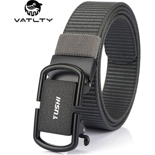 VATLTY Official Authentic Mens Nylon Belt Anti-rust Metal Buckle 3mm 1200D Strong Real Nylon Outdoor Work Belt Jeans Belt Male