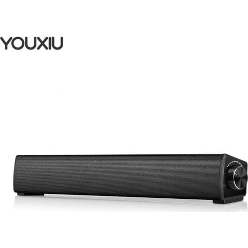 YOUXIU TV Speaker 20W Soundbar Stereo Bluetooth 5.0 PC Theater Audio Music Sound Bar With Remote Control Aux 3.55mm