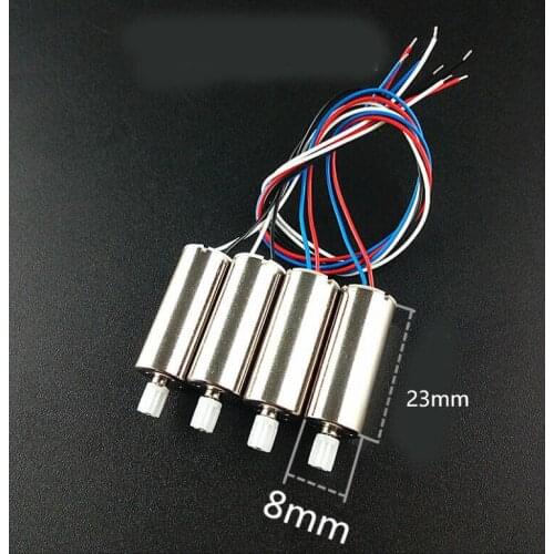 RC Drone spare parts 8*23mm motor with 9T gear