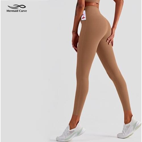 Mermaid Curve Lycra Fabric Women Yoga Leggings No Front Seam Buttery Soft Woman Workout Leggins Pant for Gym Sports Fitness