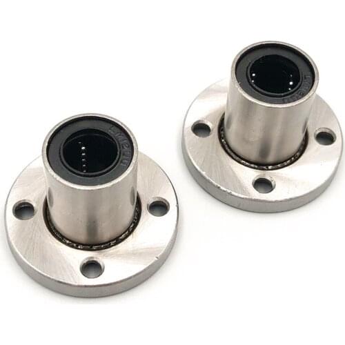 1-8pcs LMF6/8/10/12/16/20/25UU Circular Round Flange Linear Motion Ball Bushing Bearing LMF for CNC Router Shaft Rod