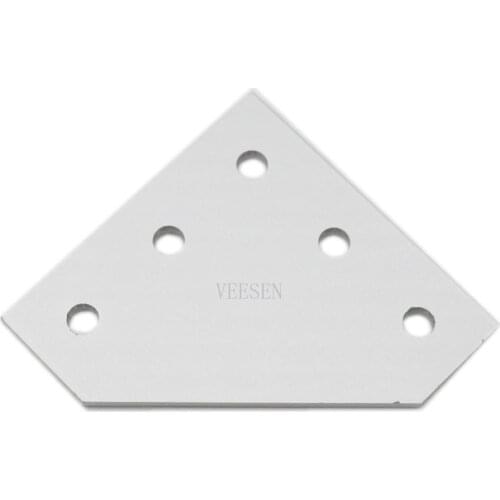 1Pcs 5 Hole 4040 4545 Bracket 90 Degree Joint Board Plate Corner Angle Bracket Connection Joint Strip for Aluminum Profile