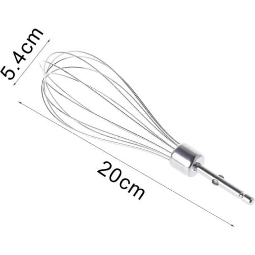 1Pc Stainless Steel Egg Stirrer Shaker Whisk Exquisite Reusable Metal Electric Egg Beater Mixing Head Kitchen Tool for Home