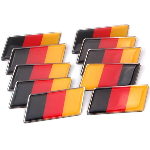 10pcs Aluminum Germany German Rear Emblem Badge Sticker Fit For VW Golf 4 Car-Styling Car Stickers Car Accessories Car-covers