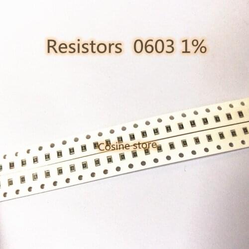 200 Pcs/Lot RC0603FR-07 Thick Film Resistors SMD 0603 1% 1K 10K 100K OHM