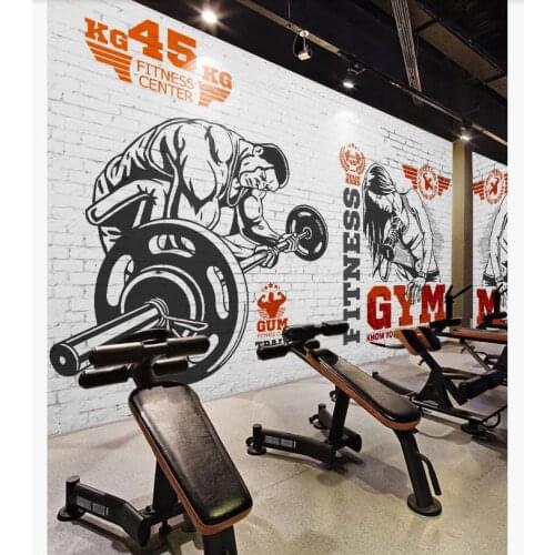 3D Iron Sheet Metal Mural Wallpaper Industrial Wind Gym English Technology Living room Bedroom Background Wall Home Decor
