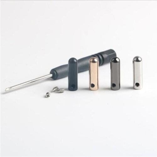 4 Colors Brass Cord End Caps Bead Barrel Loop Clasp for Bracelet Necklace Jewelry DIY Craft Making Leather Art Accessories 50pcs