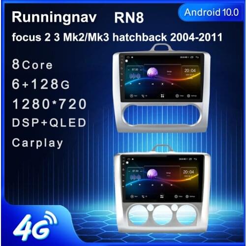 4G LTE Android 10.1 For Ford Focus Exi AT 2004 -2011 Multimedia Stereo Car DVD Player Navigation GPS Radio