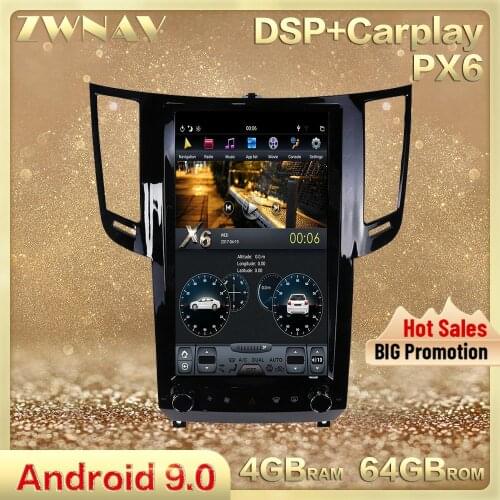 13.6 Inch vertical screen Android 9.0 Car Multimedia Player For Infiniti FX FX25 FX35 FX37 Qx70 GPS Navi Radio stereo head unit