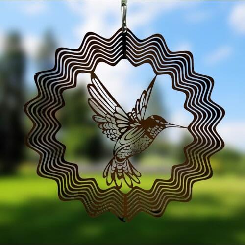 Wind Chimes Hummingbird/ Sunflower Shape Hanging Ornaments Decorative Pendants for Living Room Bedroom