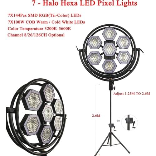New Type Disco Lights 7 - Halo Hexa LED Pixel Light 1000W RGB LED Stage Lights For Christmas Home DJ KTV Xmas Wedding Show Pub