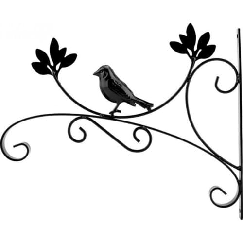 European Style Balcony Porch Plant Flower Pot Iron Hook Wall-Mounted Hanging Plants Bracket For Wind Chime Lantern Bird Feeder