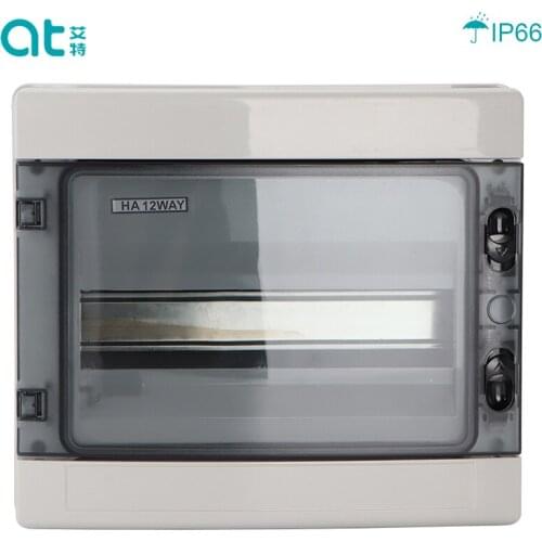 IP65 12 Ways Horizontal Door Waterproof Distribution Box Switch Box Breaker Box IP65 ABS Plastic