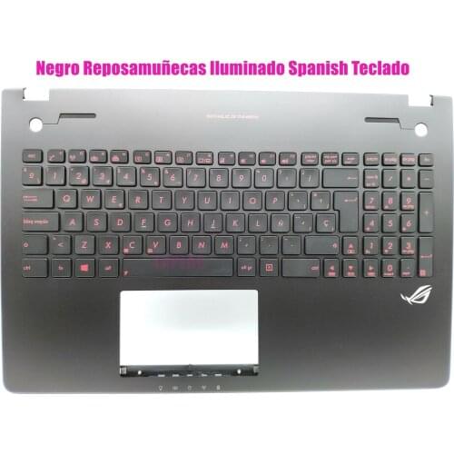 Spanish Black Palmrest Backlit keyboard for Asus N56JK/G56JK/G56JR Teclado 90NB06D5-R31SP0