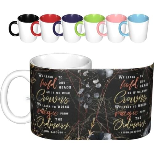 We Learn To Hold Ceramic Mugs Coffee Cups Milk Tea Mug Gold Texture Ornament Six Of Crows Leigh Bardugo Inej Ghafa Kaz Brekker