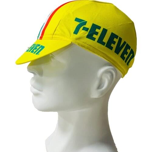 Classic Yellow 711 Polyester / Fleece Cycling Hat Pirates Woman Summer Winter Bicycle Cap With Visor Breathable Quick-Drying