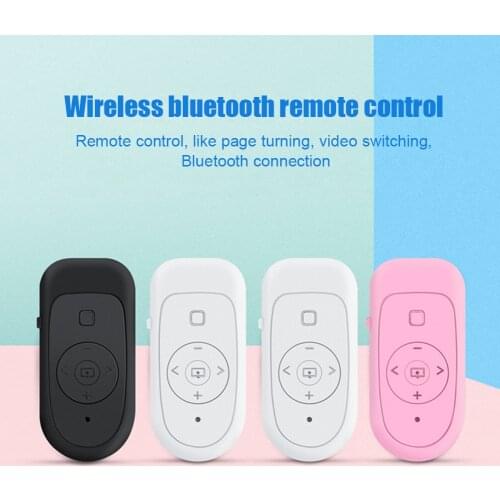 Bluetooth-compatible Remote Control Button Wireless Controller Shutter Release for Camera Phone Selfie E-book for IOS Android