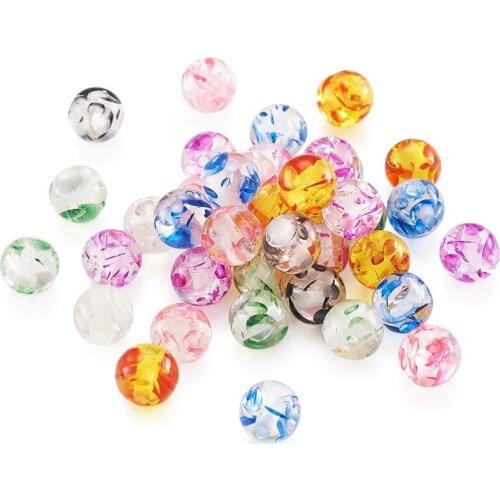 6/8/10/12/16/20mm Mixed Color Round Resin Beads Loose Spacer Beads for Jewelry Making DIY Bracelet Necklace Accessories