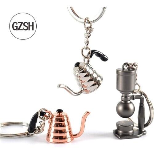 Coffee Pendant Pull Flower Tank Hand Punch Key Fol Pendant Set Up Coffee Small Gift with Gift Box