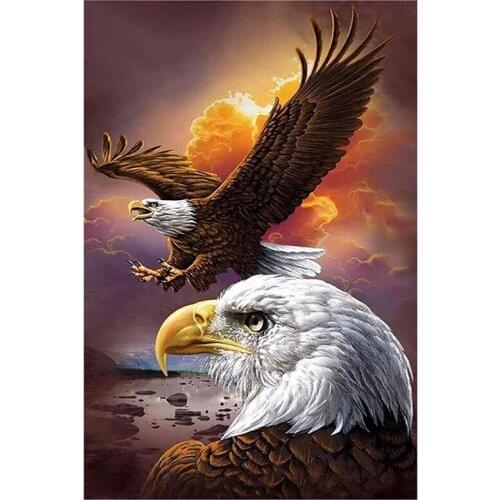 Square/Round 5D DIY Diamond Painting "Eagle" Embroidery Cross Stitch Home Decoration Gift FC459