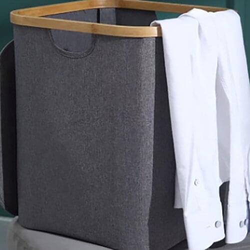 Linen Folding Laundry Hamper Large Storage Waterproof Dirty Clothes Bucket Home Laundry Basket Storage Basket
