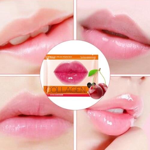 Lips Plumper Mask Repairing Reduce Lip Fine Lines Crystal Anti Mask Lip Aging Lasting Oil Collagen Long Moisture Sexy Plump J2K3