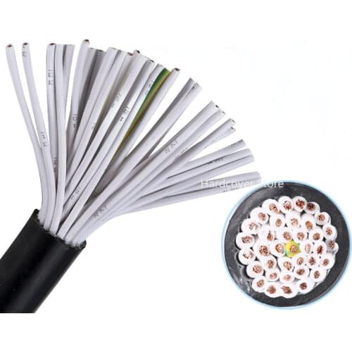 5 Metres RVV Copper Electrical Wire Multi-core Control Cable 14 Core 16 Core 20 Core 24 Core 30 Core 0.5/0.75/1mm Signal Wire