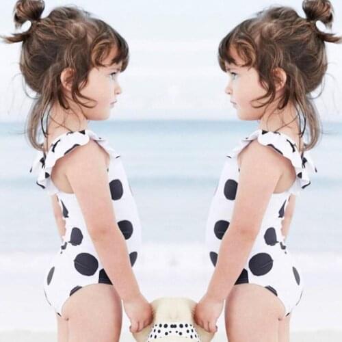 Cute Skirt Swimsuit Girls Swimsuit Polka Dot Sleeveless One-Piece Swimsuit one suit girl Swimwear Swimming Children Bathing Suit