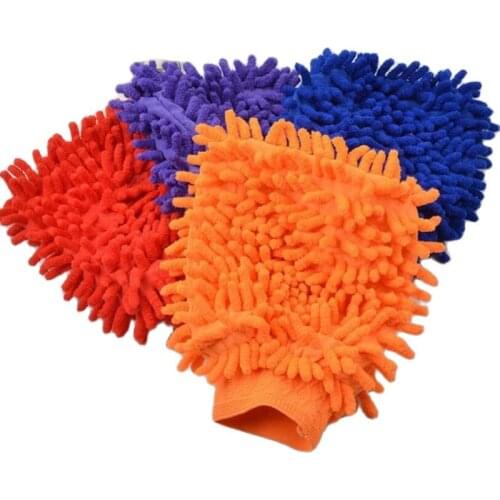 Car Wash Mitt Ultra Soft Microfiber Car Cleaning Wash Glove Double Side Chenille Scratch-free Gloves