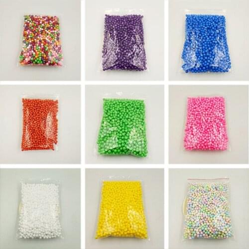 1 Pack Christmas Warm Color Snow Mud Particles Accessories Slime Balls Small Tiny Beads For Foam Filler For DIY Supplies 7-9mm