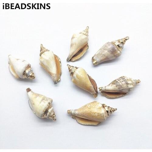 New arrival! Size:About (33-47)mmX(22-17)mm 50pcs natural conch for Necklace Accessories Earrings parts,hand Made Jewelry DIY