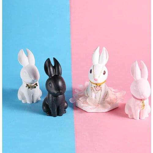 Easter 3D animals mold Rabbit bunny silicone soap mold animal candle aroma mould soap making Mold