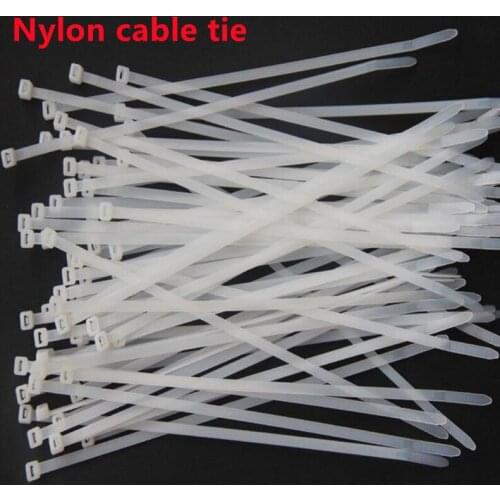 100 PCS Plastic Nylon Cable Tie Self-locking Black Organiser Fasten Cable Wire Cable Zip Ties Loop Wire Wrap Tool 5x200 5x300