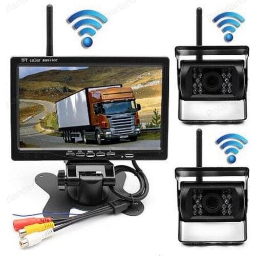With IR LED Rear View Camera High-quailty Kit For Truck Trailer Bus 2.4 GHz wireless Transmitter Receiver Car Parking Monitor