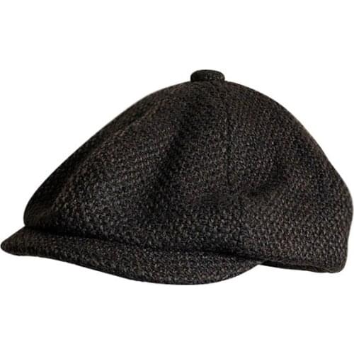 Unisex Autumn Winter Newsboy Caps Men And Women Warm Cotton Octagonal Hat For Male Detective Hats Retro Flat Caps BLM20