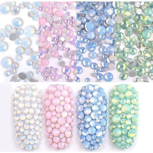 700pcs Multi-Size Mixed Nail Rhinestones For Nails Art Mixed 3D Crystals Strass Charms Flatback Glass Nail art Decoration