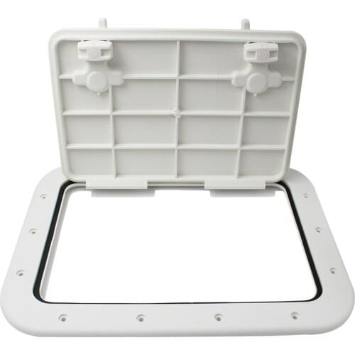 Marine Boat Kayak Canoe Deck Hatch & Lid Cover for Boats, White, 42.5 x 31.5 x 2cm/16.7 x 12.4 x 0.8 inch