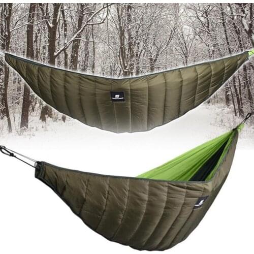 Outdoor Camping Hammock Ultra-light Portable Cotton Winter Windproof And Cold Cotton Hammock With Storage Bag