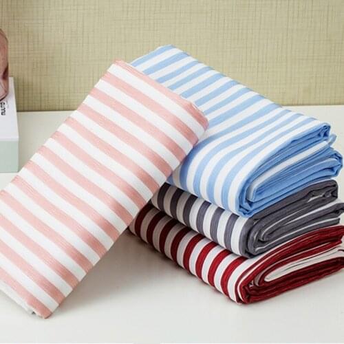 Vintage Polyester Textured Slub Striped Cloth Fabric For Shirt Coat Dress Home Textiles DIY Sewing Handcrafts 100X150cm Tela