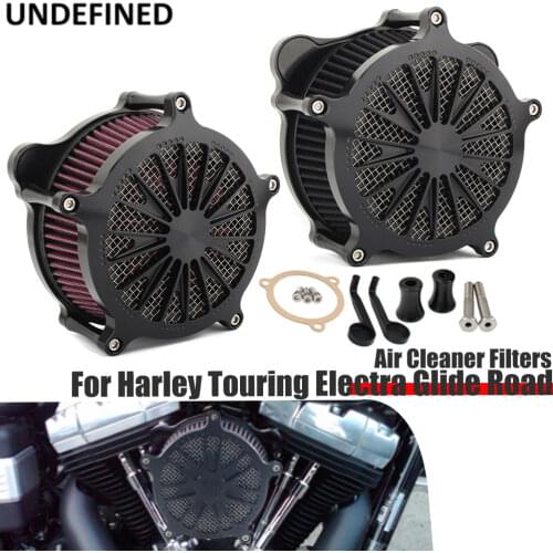 Motorcycle Air Cleaner Intake Cut Air Filters System Aluminum For Harley Touring Street Glide 2008-2016 Dyna FXDLS Softail Trike