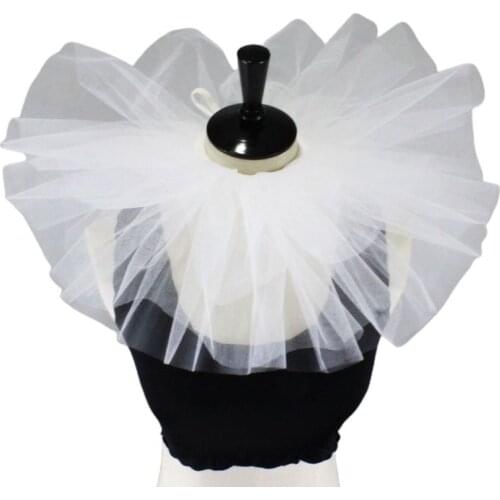 Women Vintage Mesh Neck Ruff Detachable Tulle Ruffle Collar Renaissance Victorian Halloween Cosplay Costume Clown Choker