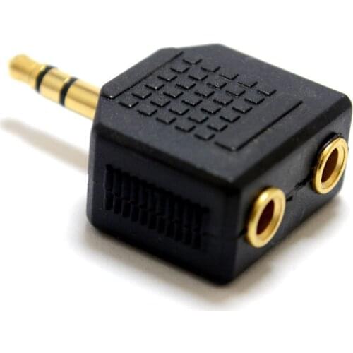2 Pieces 3.5mm 1 to 2 earphone Y Splitter one audio to Dual Audio Adapter Converter Male to Female Splitter For MP3 Mobile