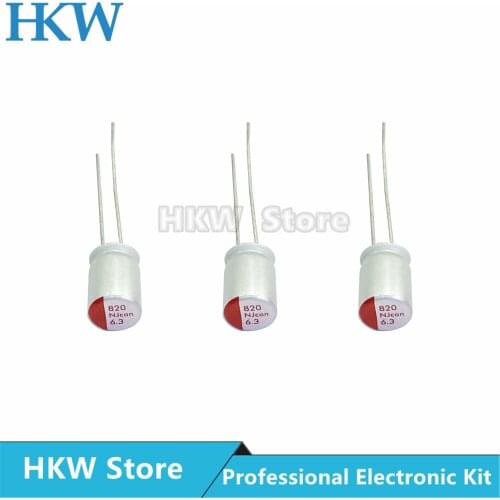 20pcs NEW DIP 820uF 6.3V 6x9mm Super Low ESR 6.3V820uF For Motherboard VGA Solid Aluminum Capacitor 820UF6.3V High Quality 6*9mm